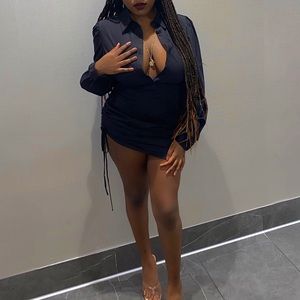 PLT Ruched shirt dress